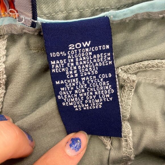 Jacks Cafe Sz. 20 Green Cargo Pants - Picture 4 of 4